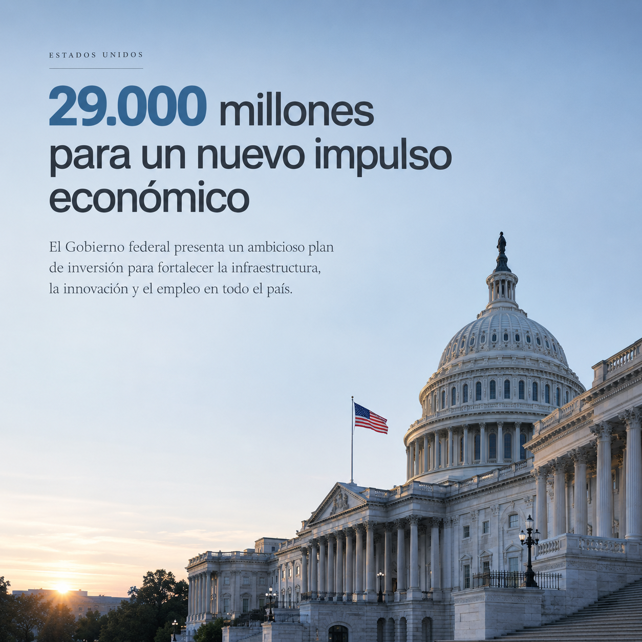 Fachada de un edificio gubernamental estadounidense al amanecer, representando el débil informe de empleo de septiembre de 2026